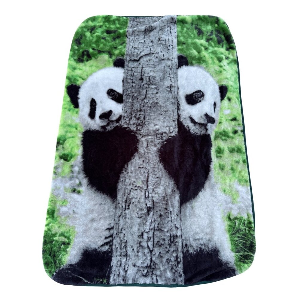 Shavel Panda Throw Blanket Wildlife Animal Print Nature Decor Hugging Tree